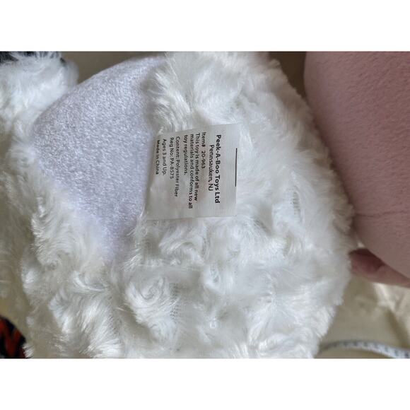 2 Peek-A-Boo Toys Pig Pink Plush Pig Stuffed Animal Baby Lamb - Picture 3 of 4